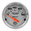 2-1/16 in. OIL PRESSURE 0-80 PSI MARINE CHROME ULTRA-LITE - greatparts