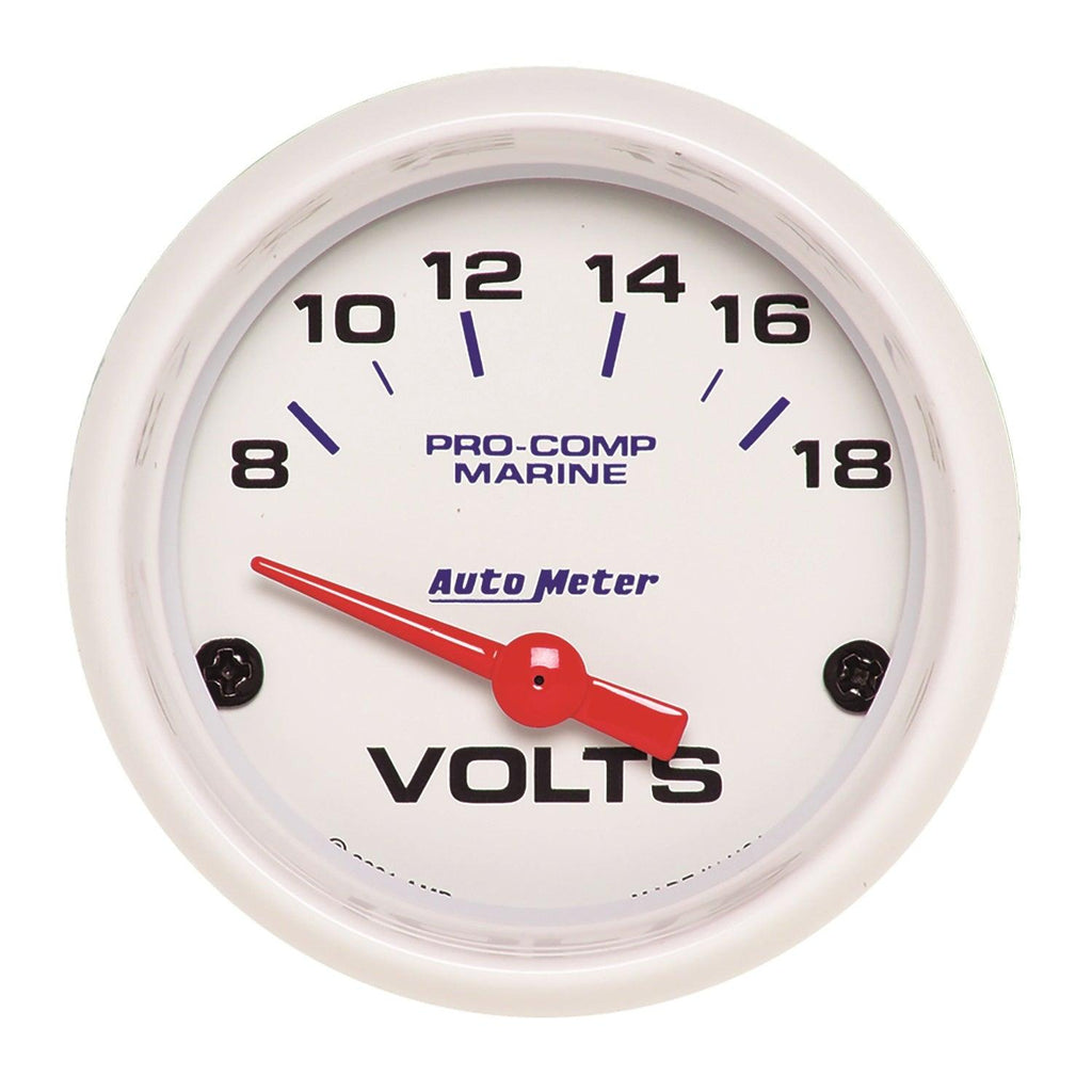 2-1/16 in. VOLTMETER 8-18V MARINE WHITE - greatparts