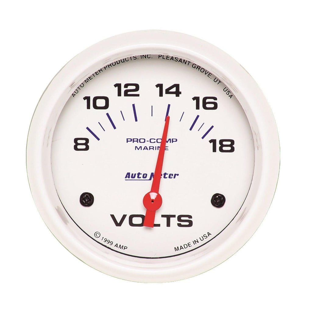 2-5/8 in. VOLTMETER 8-18V MARINE WHITE - greatparts