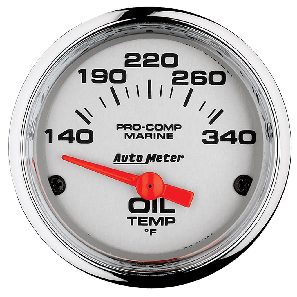 2-1/16 in. OIL TEMPERATURE 140-340 Fahrenheit MARINE CHROME ULTRA-LITE - greatparts