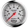3-3/8 in. IN-DASH TACHOMETER 0-8000 RPM MARINE CHROME ULTRA-LITE - greatparts