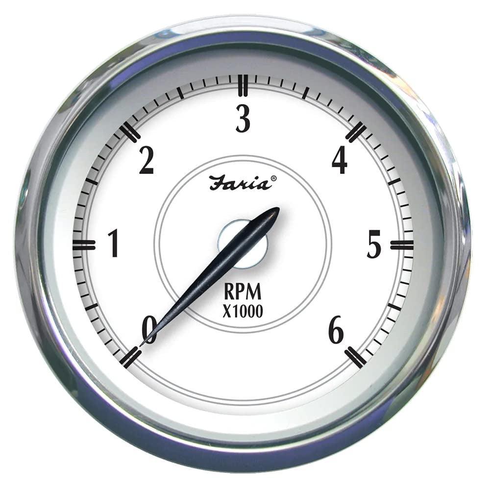 Newport SS 4 Inch Tach (6000 RPM) Gas-I/O - 45002
