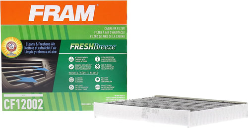 Fresh Breeze Cabin Air Filter Replacement for Car Passenger Compartment W/ Arm and Hammer Baking Soda, Easy Install, CF12002 for Kia Vehicles