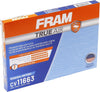 Automotive Replacement Trueair Cabin Air Filter for Car Passenger Compartment with Dual-Layered Filter (CV11663), 2 Pack