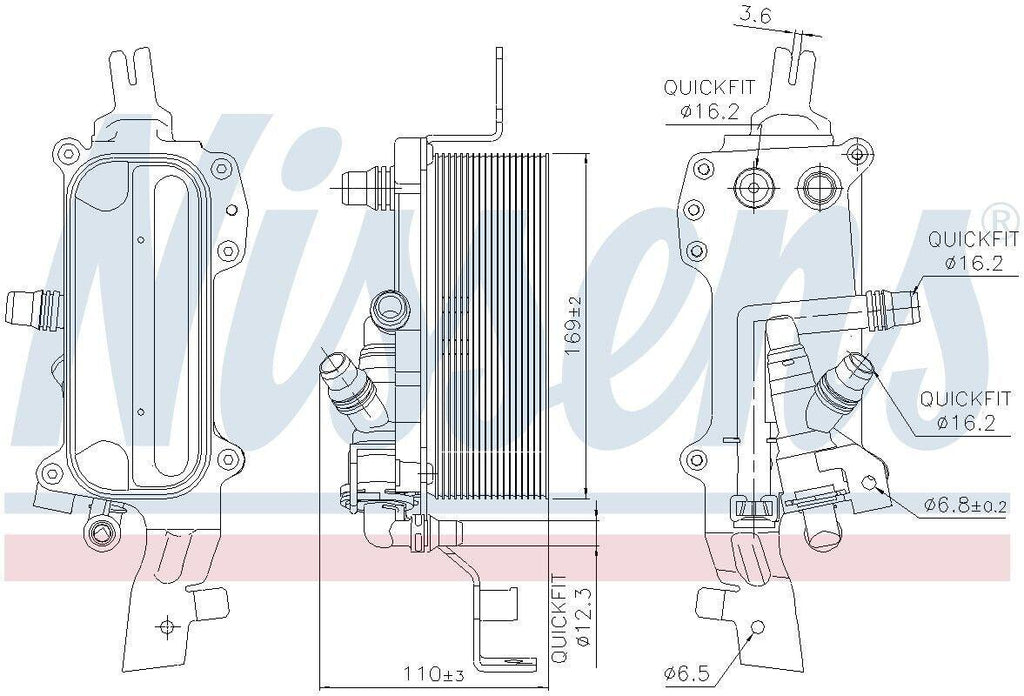 Nissens Automatic Transmission Oil Cooler for BMW 90838