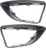 Front Fog Lamp Molding Compatible with 2010-2012 Ford Fusion Set of 2 Passenger and Driver Side Textured Black S/SE Models