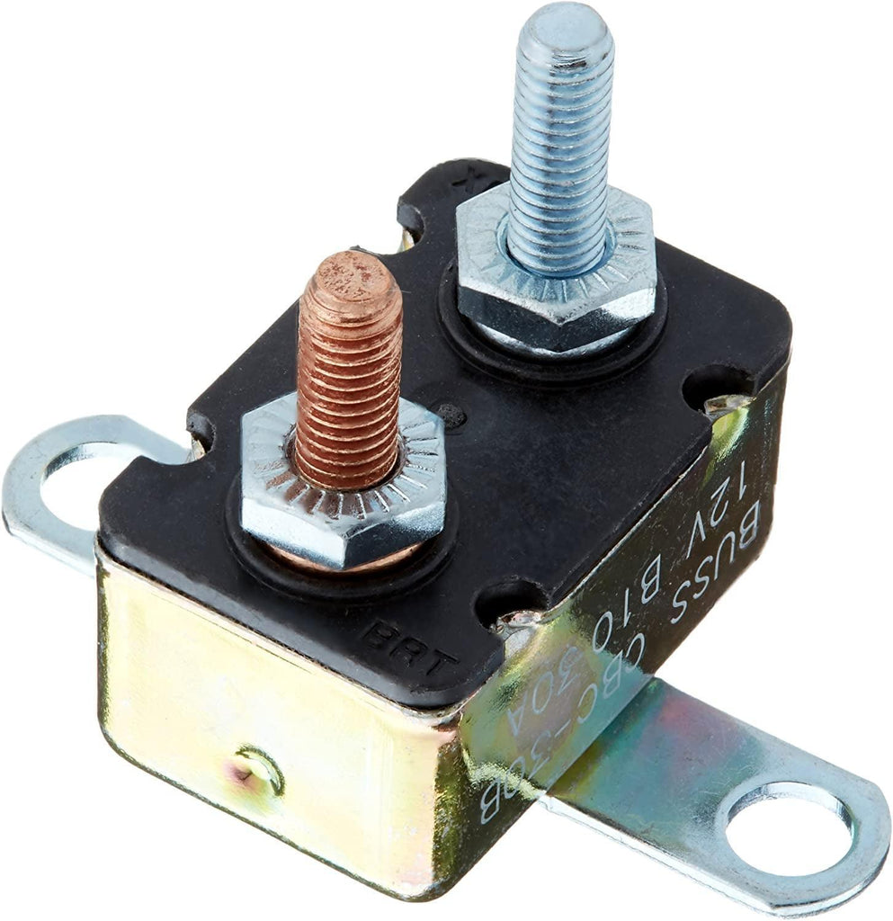 CBC-30B Circuit Breaker (Type I Heavy Duty Automotive with Stud Terminals and Bracket - 30 A), 1 Pack