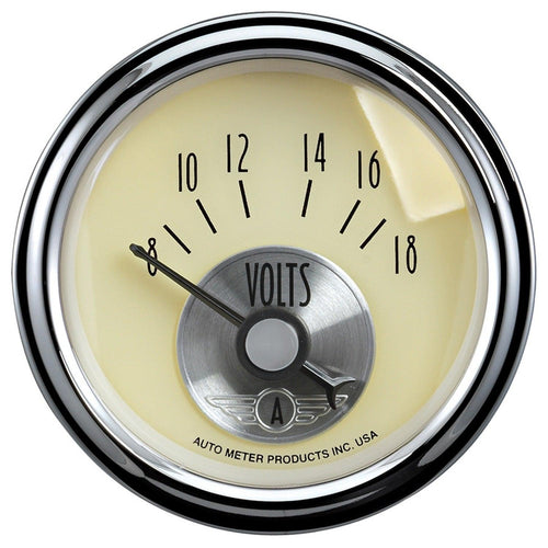 2-1/16 in. VOLTMETER 8-18V PRESTIGE ANTIQUE IVORY - greatparts