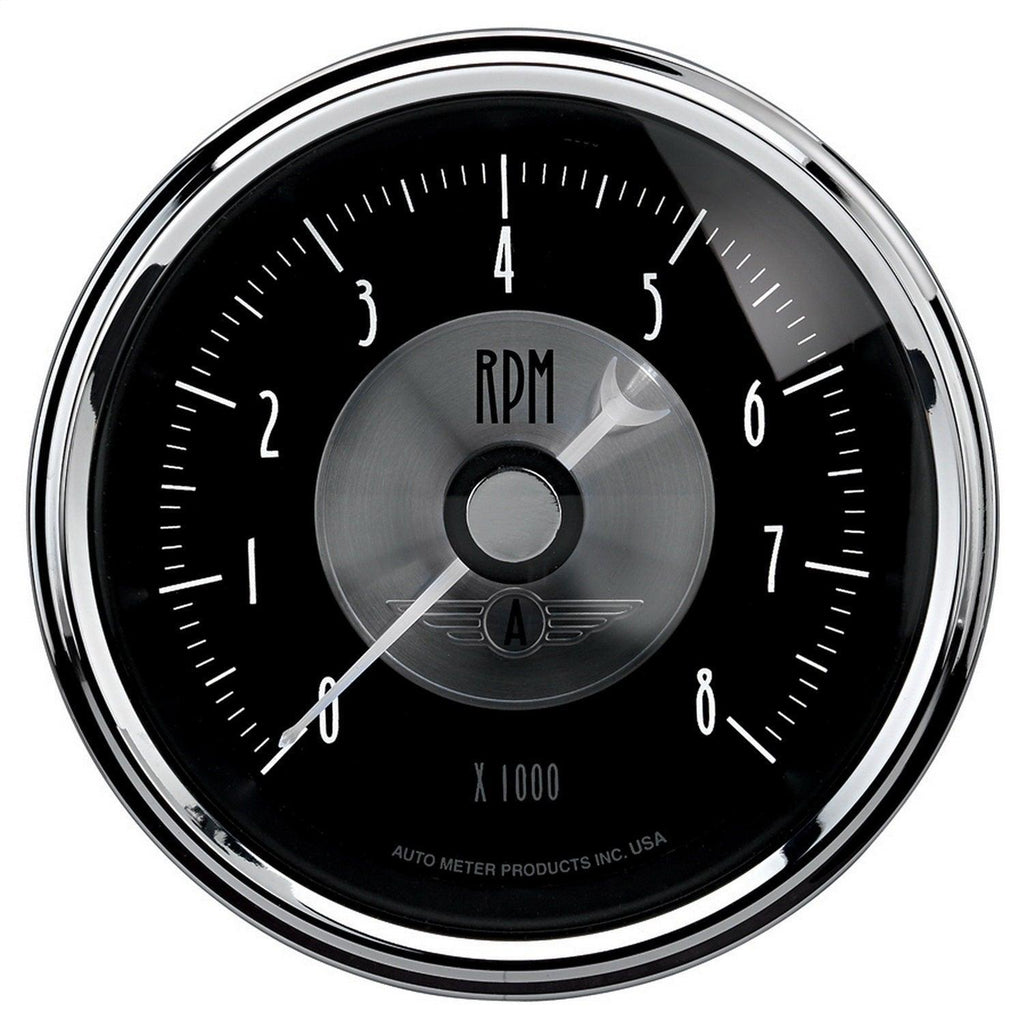 3-3/8 in. IN-DASH TACHOMETER 0-8000 RPM PRESTIGE BLACK DIAMOND - greatparts