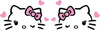 Hello Kitty with Hearts Rearview Mirror Sticker Vinyl Decal for Bumper & Car Window Sticker for Cars, Laptops, Macbook Trucks and More - Colour - Black N Pink - Size - 4.4" X 2.6"