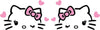 Hello Kitty with Hearts Rearview Mirror Sticker Vinyl Decal for Bumper & Car Window Sticker for Cars, Laptops, Macbook Trucks and More - Colour - Black N Pink - Size - 4.4" X 2.6"