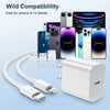 Fast Charger Iphone，[Apple Mfi Certified] 20W PD USB C Wall Charger 4 Pack with 6FT Fast Charging Cable - Fast Charger for Iphone 14/14 Pro Max/13/13 Pro/12/12 Pro/11/11 Pro/Xs, Ipad