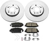 CRK6955 Coated Brake Rotor and Ceramic Brake Pads- Front