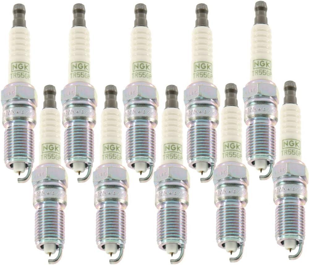 NGK Set of 10 G-Power Platinum Spark Plugs Trapezoid for Ford 6.8L V10