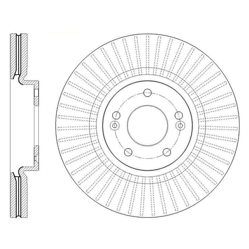 Centric Front Disc Brake Rotor for 15-21 Kia Sedona (125.50036)