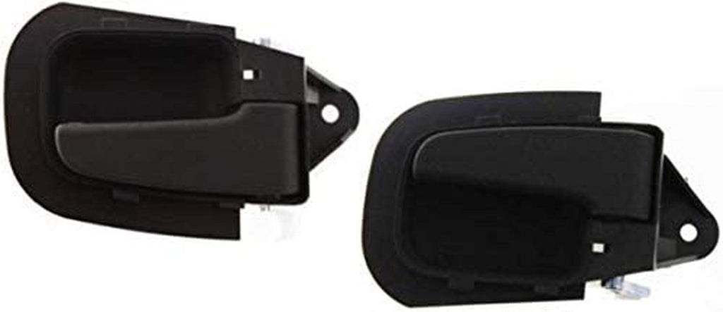 Interior Door Handle Set of 2 Compatible with 1992-1995 BMW 325I, 1996-1999 328I, 1992 318I & 1994-1999 318I Front, Driver and Passenger Side Textured Black