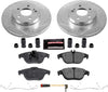 K5626 Rear Z23 Carbon Fiber Brake Pads with Drilled & Slotted Brake Rotors Kit