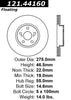 Centric Front Disc Brake Rotor for Corolla, Xd, Matrix, Vibe (121.44160)