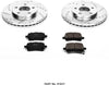 K1617 Front Z23 Carbon Fiber Brake Pads with Drilled & Slotted Brake Rotors Kit