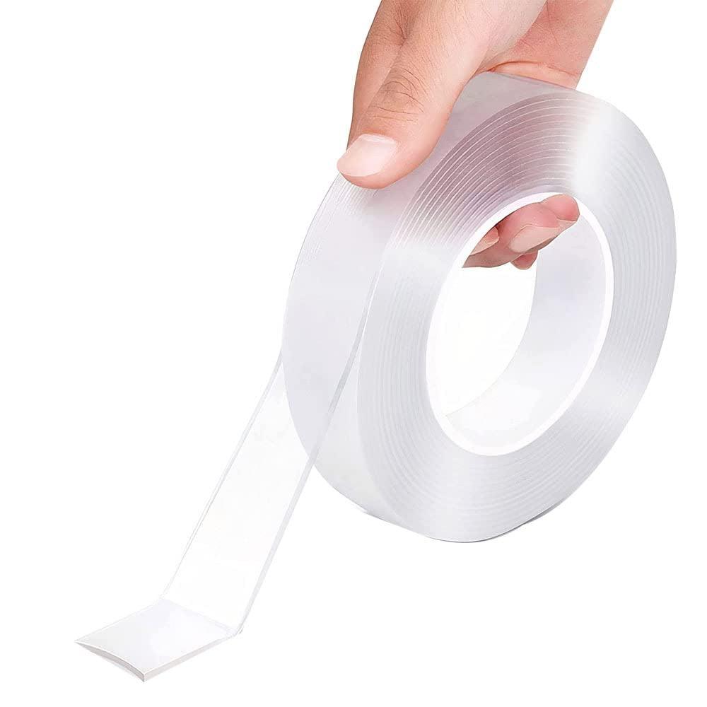 GEMVICADXP Double Sided Adhesive Carpet Tape Household Multi-Purpose Removable Instaation Tape, Used for Poster Carpet Tape, Reusable Solid Wa Tape, Transparent Adhesive