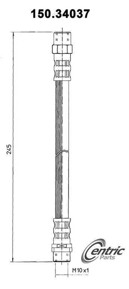 Centric Brake Hydraulic Hose for 1996-2002 BMW Z3 150.34307