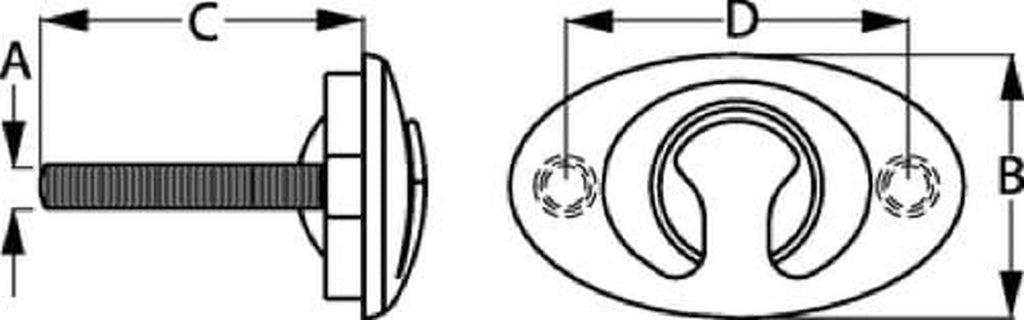 SKI Tow Flush Mount SS