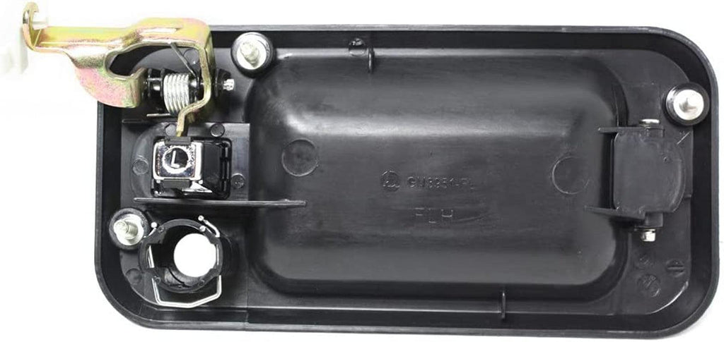 for Hummer H2 Exterior Door Handle Front, Driver Side Black Bezel with Chrome Lever 2003-2009 | with Key Hole | Trim: Base | HU1310101 | 25845866