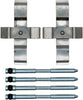 Gold 18K2094X Rear Disc Brake Caliper Hardware Kit with Clips and Pins