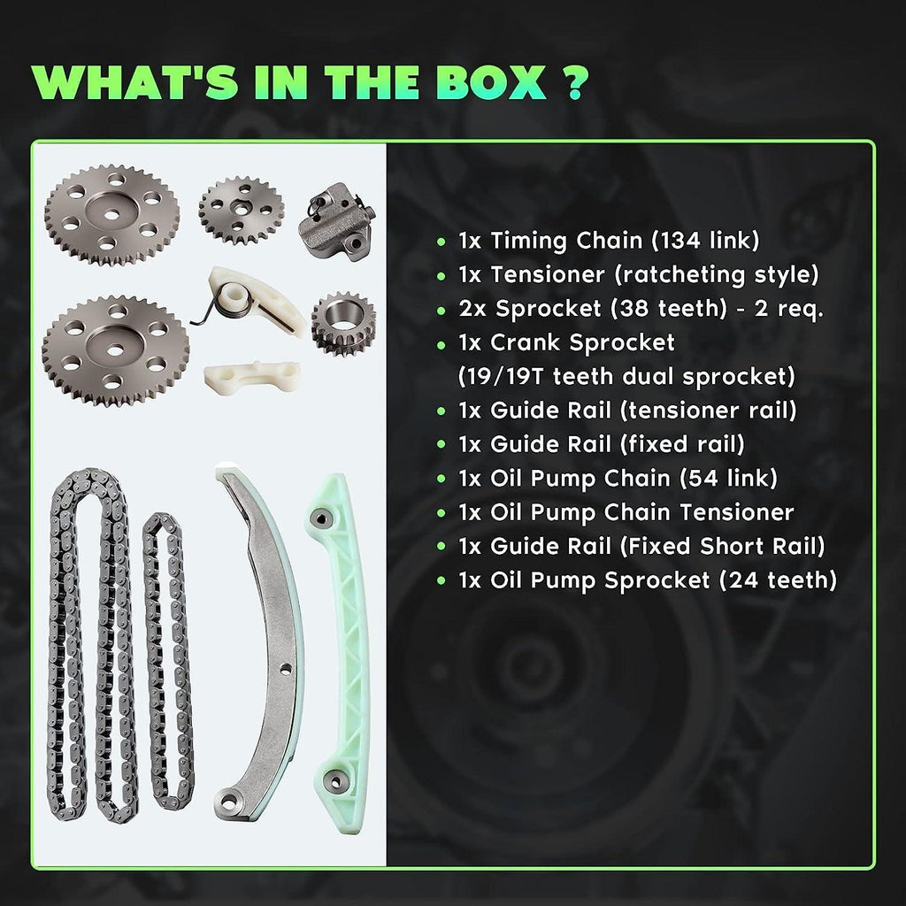 9-0727S Engine Timing Chain Kit Sets Replaces for Ford Focus Transit Connect 2.0L