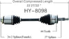 HY-8098 CV Axle Shaft