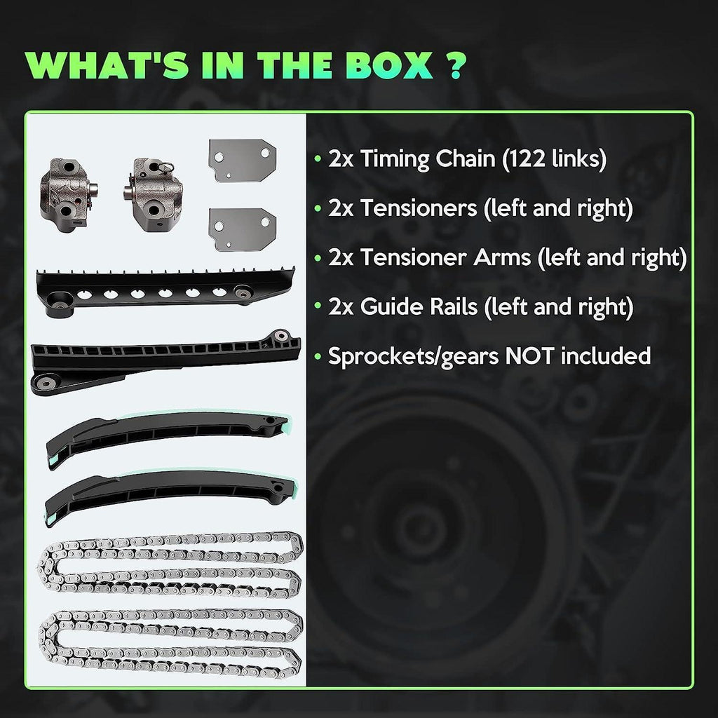 Timing Chain Kit Fits for 2006 2011 TK6054NG for Ford E-150 E-250 E-350 E-450 Club Wagon Econoline 5.4L