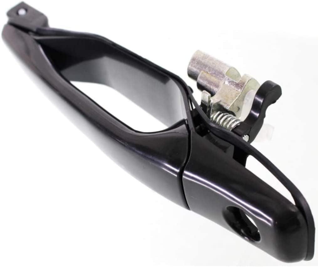 for Mitsubishi Lancer Exterior Door Handle Front, Driver Side Smooth Black 2002-2007 | with Key Hole | Trim:All Submodels | MI1310111 | MR970229