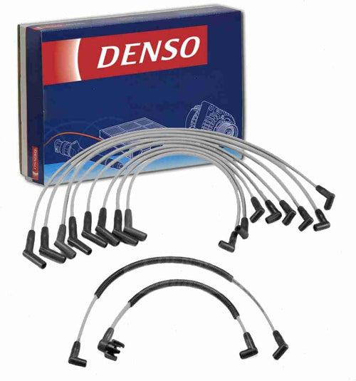 DENSO Spark Plug Wire Set Compatible with Ford F-150 5.0L 5.8L V8 1981-1993