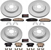 CRK2853 Coated Brake Rotor & Ceramic Brake Pads- Front & Rear