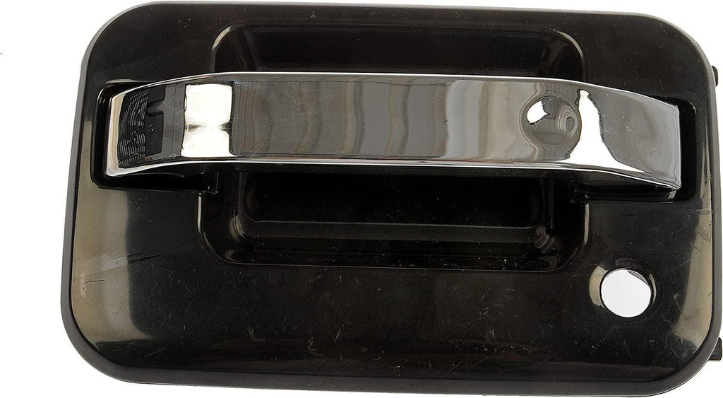 Dorman 80201 Front Driver Side Exterior Door Handle Compatible with Select Ford Models, Black and Chrome