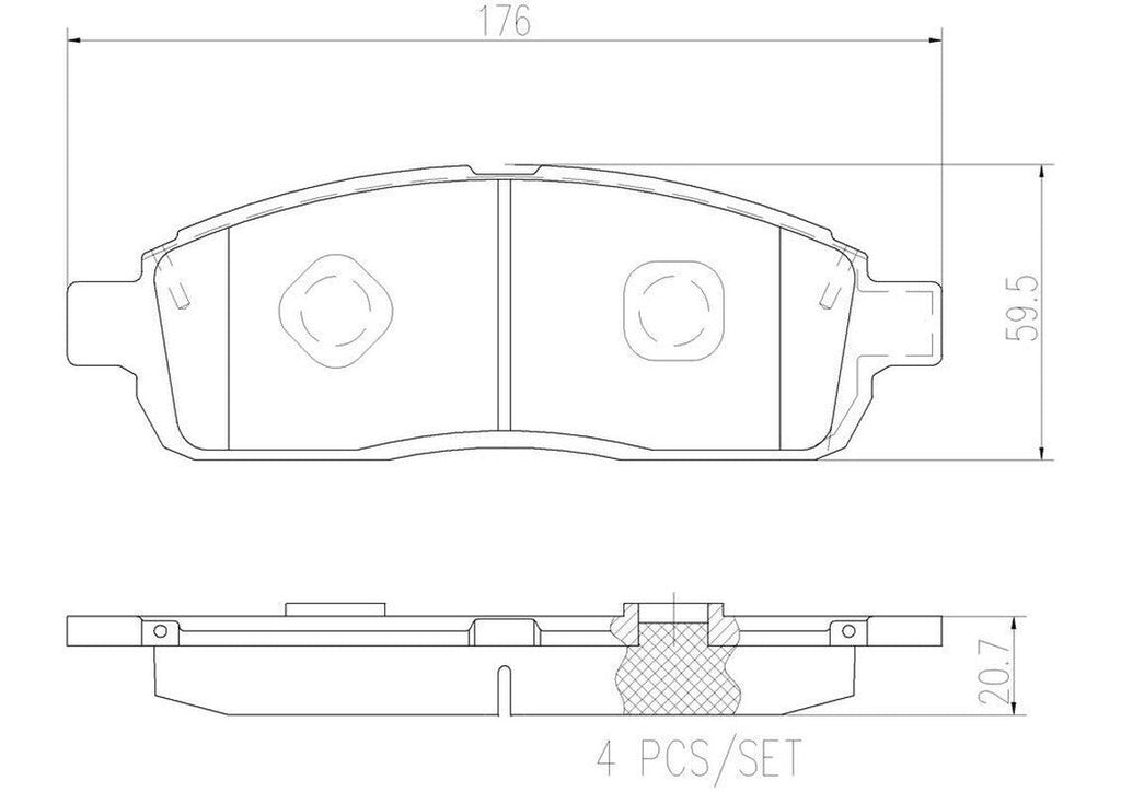 Brembo Front Disc Brake Pad Set for 08-09 F-150 (P24167N)