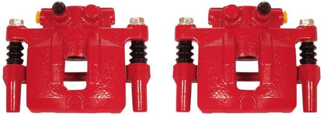Rear S5038 Pair of High-Temp Red Powder Coated Calipers