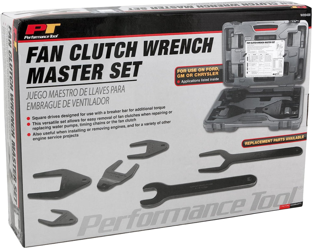 Performance Tool W89400 10-Piece Fan Clutch Wrench Set