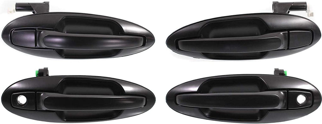 Front and Rear, Driver and Passenger Side Exterior Door Handle Set Compatible with 2002-2005 Hyundai Sonata, Fits 2001-2006 Kia Optima, Kia Magentis