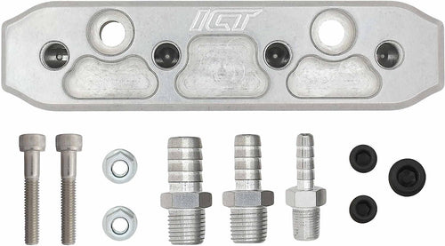 Aluminum 6-Port Vacuum Boost Distribution Block Intake Turbo Air Feed Junction Manifold Made in America 551855-VB001