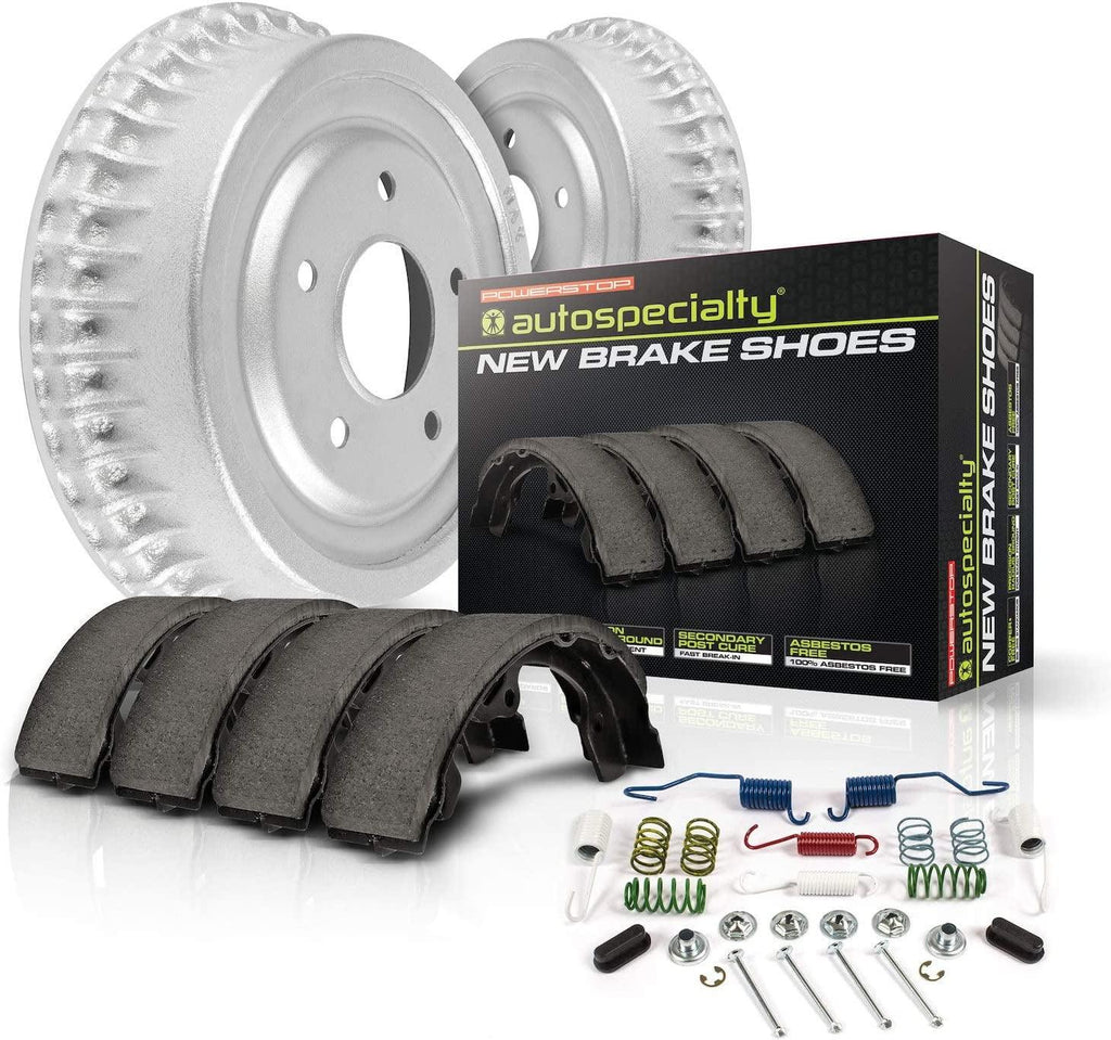 KOE15389DK Autospecialty Rear Replacement Brake Kit - 6 Lug OE Brake Drums & Ceramic Brake Pads