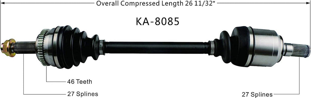 KA-8085 CV Axle, 1 Pack