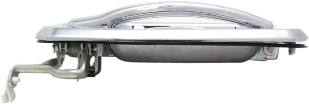 for Hummer H2 Exterior Door Handle Front, Driver Side Chrome 2003-2009 | with Key Hole| Trim: Base