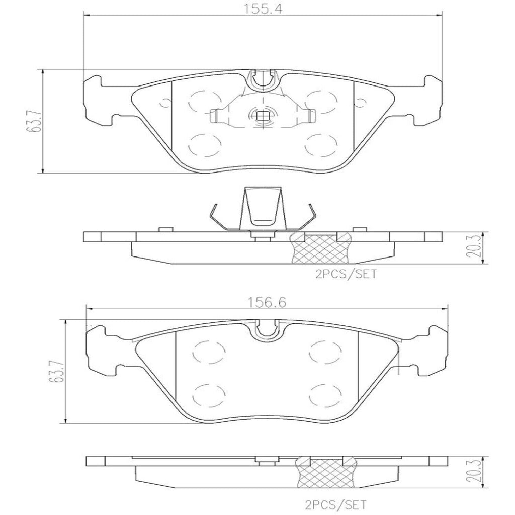 Brembo Front Disc Brake Pad Set for BMW (P06043N)
