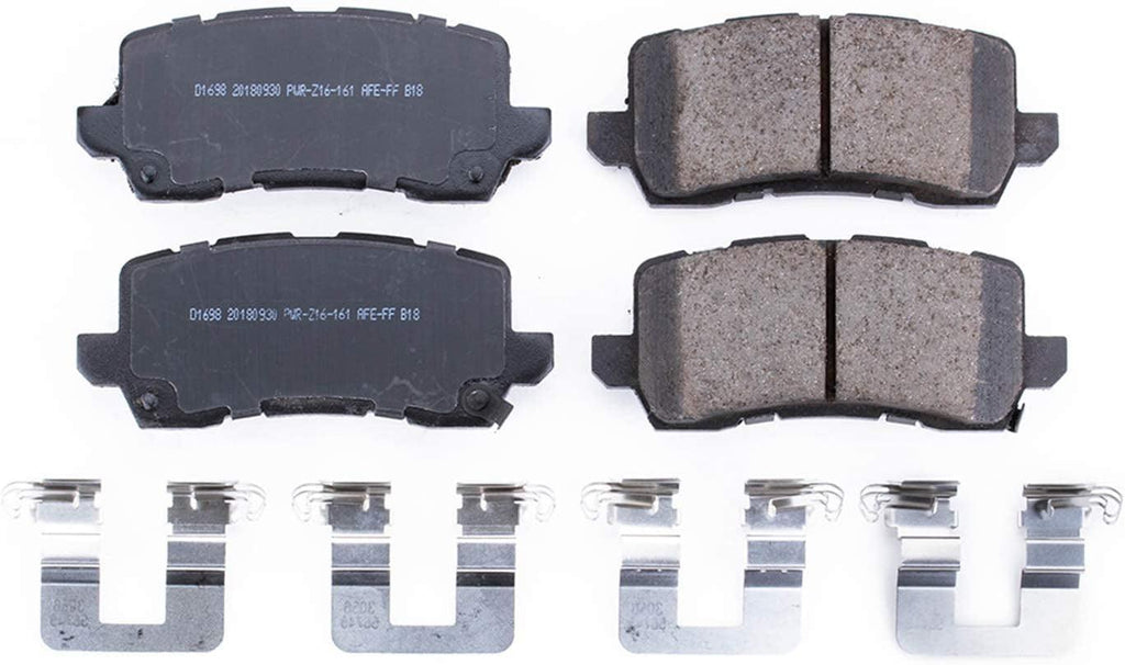 17-1698, Z17 Rear Ceramic Brake Pads with Hardware