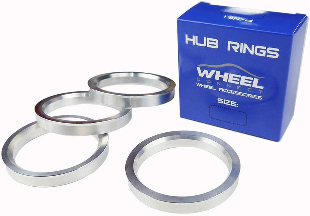 WHEEL CONNECT Hub Centric Rings, 66.6 to 57.1 Set of 4, Aluminium Alloy Hubrings 57.1 to 66.6, O.D:66.6Mm I.D 57.1Mm. A