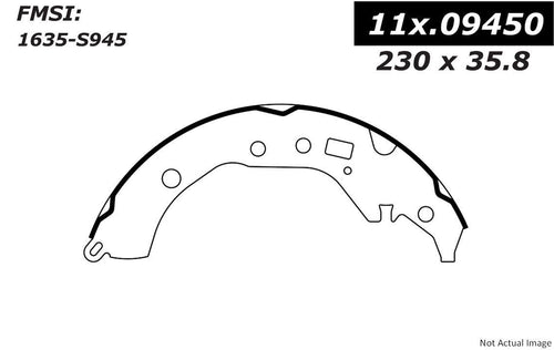 Centric Drum Brake Shoe for Corolla, Prius C, Xd, Iq 111.09450