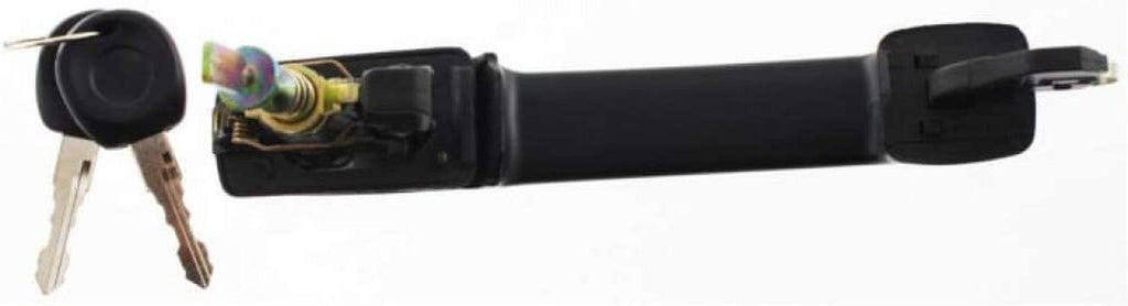 for Volkswagen Cabrio Exterior Door Handle Front, Driver or Passenger Side Black (1995-1999) | with Key Hole | Trim:All Submodels | VW1311103 | 1HM8372083FZ