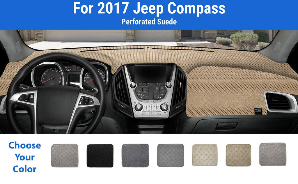 Dashboard Dash Mat Cover for 2017 Jeep Compass (Sedona Suede)