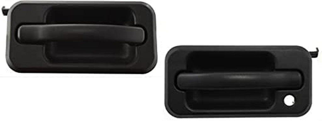 Front Exterior Door Handle Set of 2 Compatible with 2003-2009 Hummer H2 Textured Black Driver and Passenger Side